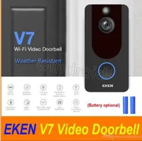 2019 Eken V7 HD 1080PスマートホームビデオドアベルカメラワイヤレスWIFIリアルタイム電話ビデオクラウド収納ナイトビジョンPIRモーション検知