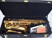 Frankreich Rollinsax Q3 Alto E Flachsaxophon Messing Instrumente Körper Goldlack für Erwachsene Altsaxophon mit Ledertasche