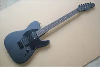 Guitarra elétrica Matte Black corpo com pickguard preto, Rosewood fingerboard, oferta personalizada.