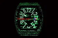 en kaliteli Erkekler Vanguard Saatler Otomatik Otomatik Tarih İzle Erkek Siyah Kadran karbon fiber Kauçuk Erkek Saat erkek Spor Saatı.