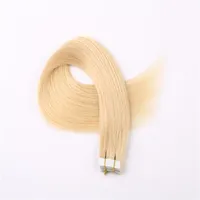 Remy Human Hair Extensions Ruban adhésif PU peau Trame (40pcs) bande dans les extensions de cheveux humains non transformés cheveux brésiliens vierges