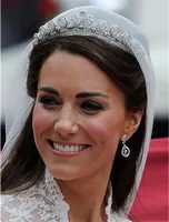 خمر العروس ولي كيت الأميرة الملكي التيجان المرأة تياراس الزفاف غطاء الرأس الزفاف الأميرة غطاء الرأس أغطية الرأس الملحقات