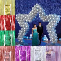 レーザーレインパーティーの背景の誕生日の結婚式のパーティーの背景の壁の装飾レーザーレインカーテンお祝いクリスマスの装飾