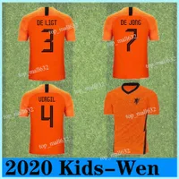 2020 2021 Hollanda futbol formaları DE JONG Holland DE ligt VAN DIJK VIRGIL 20 21 Yetişkin çocuklar kiti gençliğin formaları STROOTMAN futbol forması