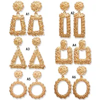 Boemia grande dichiarazione geometrica Ciondola gli orecchini per le donne Oro rosa oro metallo Hanging Orecchini pendenti Gioielli alla moda in massa
