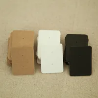 3.5*2.5cm 500pcs blank ring card holder tags 3 colors ear pins cardboard hanger brown Kraft paper tag
