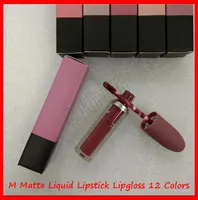 2019 Hot New Lip Makeup M Matt flytande läppstift Lipgloss Selena Christmas Bullet Lip Gloss 12 färger Gratis frakt