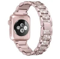 Für Apple Watchband 40mm 44mm 38mm 42mm Frauen Diamantband für Apple Watch Serie 4 3 2 1 IWATCH Armband Edelstahlband