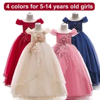 Moda Çocuklar Parti Elbiseler Paskalya Çiçek Kız Elbise Kız Yaz Gelinlik Kız Prenses Elbise Gençler Abiye