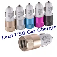 BRAND NOKOKO Melhor metal duplo porta USB Car Charger Universal 12 Volt / 1 ~ 2 Amp para smart phone / Samsung Galaxy Droid Nokia HTC