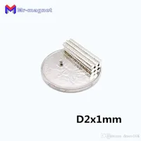 2019 imanes 200Pcs 2x1 Neodym-Magnet Permanent N35 NdFeB Super Strong Leistungsstarke Kleine runde Magnetic Magnets Disc 2mm x 1mm imanes