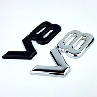 Styling Emblem Carta Car Metal 3D V8 Etiqueta do emblema Adesivos Decal prata Auto Car para a Toyota