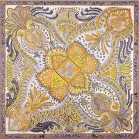 Luxury-2018 High quality 100% silk scarf Brand Famous Designer print Pattern Square scarf Womens Scarves for Gift size 130x130cm R-6696
