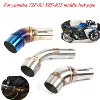 For Yamaha R3 R25 YZF-R3 YZF-R25 Exhaust Pipe Motorcycle Middle Pipe Slip On 51 mm Escape Stainless Steel Exhaust