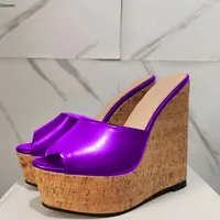 Olomm Sıcak Kadınlar Platformu Slingback Sandalet Seksi takozları Yüksek Topuklar Sandalet Açık Toe 7 Renk Parti Ayakkabı Kadınlar ABD Artı boyutu 5-20