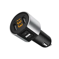 C26S Handsfree FM Bluetooth Vericiler Modülatör Şarj 3.4A Çift USB Adaptörü Araba MP3 Çalar Kablosuz Ses Alıcısı