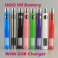 900mAh UGO-V II 2 650mAh Vape Stylos cigarettes batterie électronique 510 fil de batterie de vape avec Micro USB 510 Chargeur de batterie Cartouches