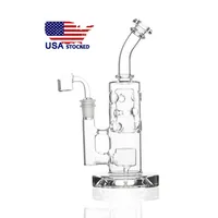 USA Stocked 8 inch Glass Water Pipes Straight Fab mit Gelenk 14.5mm