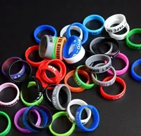 DHL Free Personalized silicone bracelet customized silicone vape band ring, cheap rubber band 22mm beauty ring e cig