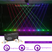 Shareelife Mini Gratis Collocatie Rood Groen Blauw Balk Projector Laser Curtain Controller DMX DJ Party Club Show Stage Lighting