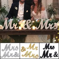 Vintage Style Wooden Mr and Mrs Sign Rustic Mr & Mrs Letters Wedding Signs for Wedding Table,Photo Props,Party Table,Top Dinner,Rustic Weddi