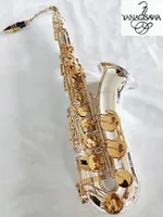 Helt ny Yanagisawa w-037 Tenor saxofon silverplätering Guldknapp Professionell Yanagisawa Super Play Sax munstycke med fodral