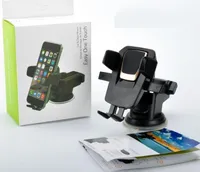 Evrensel 360 Derece Kolay One Touch Araç Montaj Akıllı Cep Telefonu Standı tutucu Emiş Kupası Beşik Paketi ile Tutucular Standı