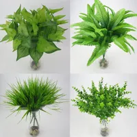 20# New Arrival Simulation 1Pc Fake Leaf Foliage Bush Indoor Outdoor Artificial Plant Office Garden Decor