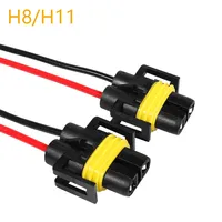 2 unids H8 H8 HB11 Cable de enchufe 9005 HB3 9006 HB4 Adaptador Conectar arnés de cableado para el faro del coche Lámpara de niebla Base HID LED Faro FOG Lámpara de luz