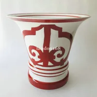 Kaliteli Kemik çini Vazo klasik Çin kırmızı vazo Yüksek seviyeli ev dekorasyon Düğün eve taşınma hediye