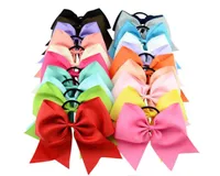 Bowknot Bowknot Chicas sólidas Cheerleading Bows Grosgrain Ribbon Cheer Bow Bow Band Ponytail Cabello Soporte para niña 598