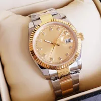 Luxe 36 mm 41 mm liefhebbers Horloges Diamond heren Women Gold Face Automatische beweging Sweep polshorloges Designer Ladies Watch