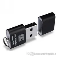 Ny bärbar mini USB 2.0 Micro SD TF T-Flash Memory Card Reader Adapter Flash Drive SD Flash Memory grossist svart