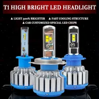 2XH7 LED H4 Hi/Lo Beam T1 No Error Canbus Car Headlight H1 H8 H9 H11 9005 9006 Bulb Headlamp Light 6000K Super Bright 70W 7000Lm
