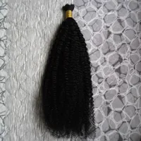 100g del pelo humano del trenzado a granel Afro rizado rizado rubio granel de 100% cabello natural crudos del pelo brasileño