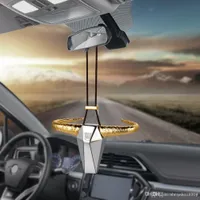 Araba kolye Çinko Alaşım OX Horn Dikiz Aynası Dekorasyon Oto Bull Süsleme Otomobiller İç Dekor Aksesuar Hediye Asma