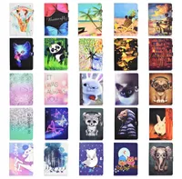 그림 나비 코끼리 팬더 고양이 올빼미 유니콘 필프 스탠드 가죽 케이스 iPad Pro 11 2020 10.2 10.5 2/3/4 미니 12345 에어 2 5/6