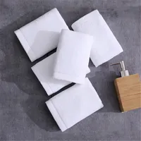 Serviettes de l'hôtel Pure Cotton 21 actions 100g serviette blanche serviettes de bain de serviette de bain en gros logo personnalisé