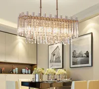 Modern LED-ljuskrona Lighting Högkvalitativa klara kristalllampskärmsljus för matsal tak Ljuskronor Inomhus belysning Myy