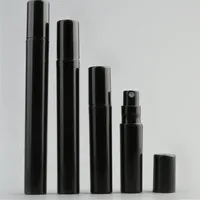 1000pcs / Terreno 2ML 3ML 4ML 5ML Negro plástico Mini Spray de botellas de perfume Perfume Pequeña Muestra atomizador