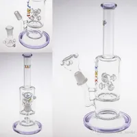 Lavender Purple Oil Rigs Glass Bongs Arm Tree Gear Perc Glass Water Pipes Bowl Joint Cheap Smoking Pipes Hookahs