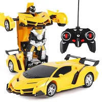 Damage Refund 2In1 RC Car Sports Car Transformation Robots Models Remote Control Deformation RC fighting toy Children&#039;s GiFT11