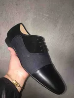 أحذية زفاف الحفلات الأعمال المسننة حمراء حمراء متسكعون Greggo Orlato Leather Leather Denim Oxford Shoes Shoed Shoed Shoe for Mens Slip on Flats