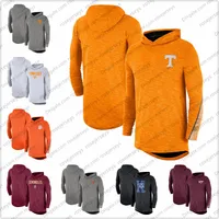 NCAA Men Tennessee Volunteers 2019 Blanc Sideline manches longues à capuche Performance Top Heather Gris Orange Rouge Taille S-3XL