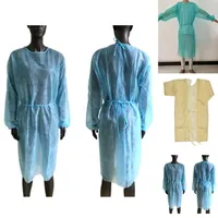 Нетканое защитное платье 3 цвета унисекс одноразовый кухонный фартук против пыли защитное платье кухонные инструменты CCA12299 море