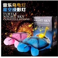 Led Night Light Turtle Shape Music Starry Sky Projector PROJECTOR Baby Sleeping Lamp Lampada per il compleanno per bambini USB / batteria