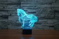 7 Colors Change Desk table Lamp horse household gift light Birthday present touch stereo night light personality