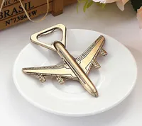 HOT Airplane Bottle Opener Antique Plane Shape Beer Opener Wedding Gift Party Favors Kitchen Aluminum Alloy Airplane Beer Openers free ship