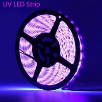UV púrpura Led tiras de luz 2835 SMD 60led / m DC 12V 395-405nm no resistente al agua Cinta Cinta del rayo ultravioleta de tira flexible