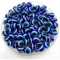 1000 sztuk niebieski koraliki okrągłe złe żywicy oczu koraliki paski spacer koraliki biżuteria moda diy bransoletka do podejmowania prezentów